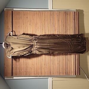 Sleeveless Jumpsuit, Olive, Size S